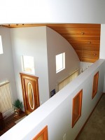 Looking down from the loft