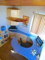 Custom wave shape desk